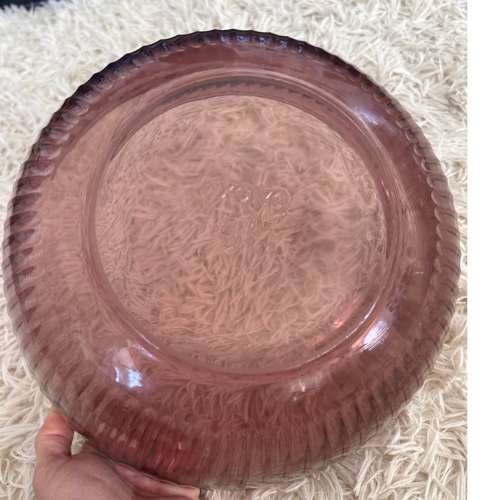 Pyrex Vintage Amethyst Glass Mixing Bowl Ribbed Exterior - Picture 2 of 5